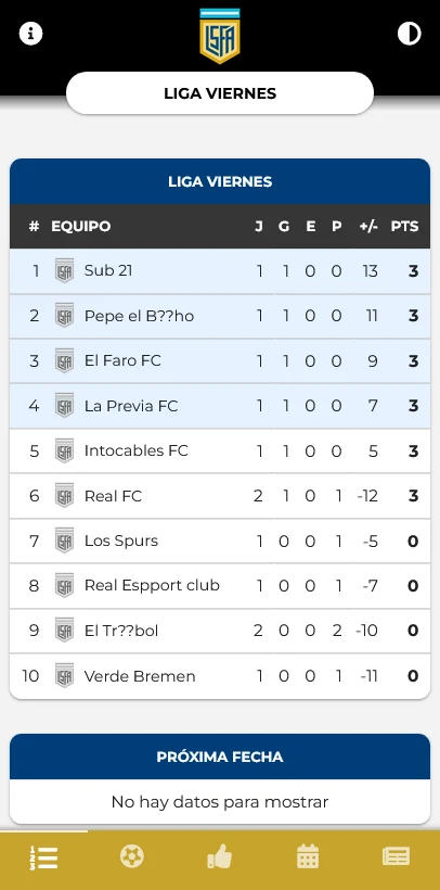 Liga Senior Fútbol Argentino screenshot